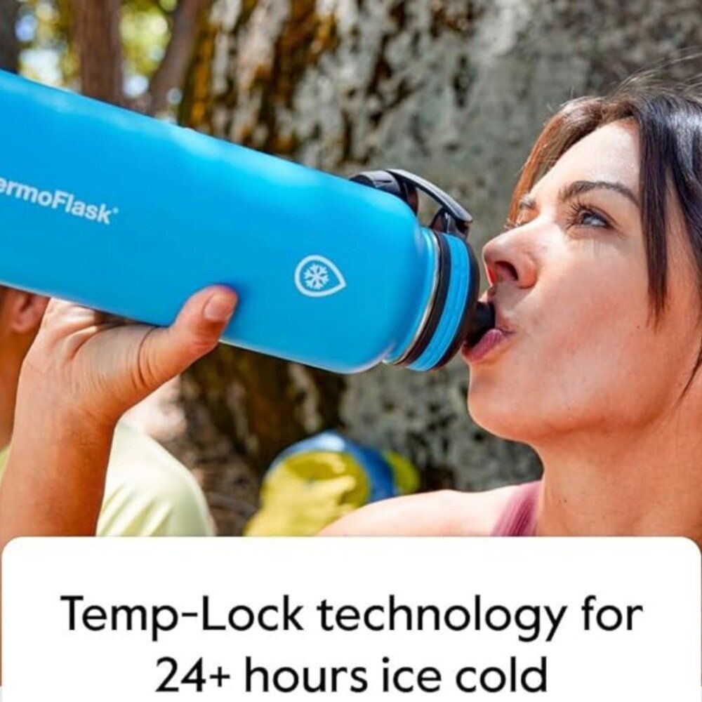 ThermoFlask 16oz Double Wall Vacuum Insulated Stainless Steel 2-Pack Waterbottle - Picture 4 of 5